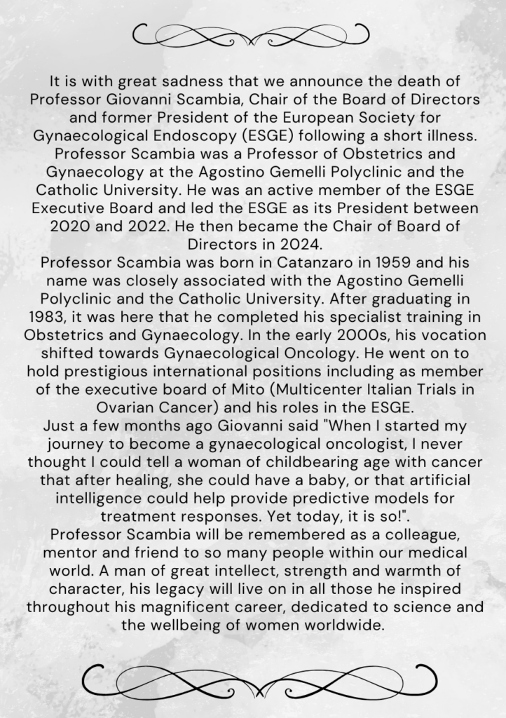 In Memory Of Giovanni Scambia